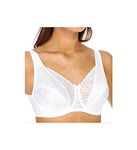 Playtex Women's Secrets Signature Floral Underwire Bra, White, 38B