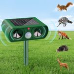 Solar Ultrasonic Animal Repeller, Ultrasonic Pest Repeller Outdoor, Applies to Repeller Mole, Squirrel, Raccoon, Skunk, Rabbit, Deer, Rat, Rodent