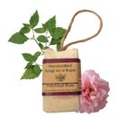 Soap on a Rope - Patchouli Rose - Plastic Free - Vegan - Palm Free Handmade in Devon uk - The Natural Spa Natural soap bar for Men and Women