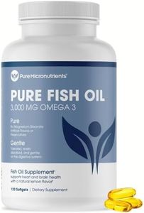 Pure Micronutrients - Omega 3 Fish Oil Supplement, EPA/DHA Fatty Acids, 3000mg, Triple Strength Burpless Fish Oil Supplements with Lemon - Heart, Eye, Brain & Immune Support - 120 Softgels