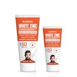 Elemnt White Zinc Sunscreen 360 | Formulated For Heavy Sun Exposure | Broad Spectrum Pa+++ Sunscreen Spf 50 For Sportsmen | Men & Women | Aloe Vera Scented | 50+25Gm, All