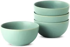 Tikooere Stoneware Bowls Set of 4, 24 oz Soup Bowls for Kitchen, Ceramic Cereal Bowls for Salad, Ice Cream, Rice, Farmhouse Bowls for Gift Decor, Dishwasher Microwave Safe, Matte Turquoise