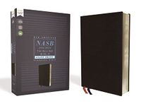 NASB, Thinline Bible, Giant Print, Bonded Leather, Black, Red Letter, 1995 Text, Comfort Print