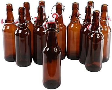 GOLDBEARUK Bouteilles avec Fermeture mécanique - Bouteilles en Verre Brun avec Bouchon mécanique pour bière X12 (500ml)