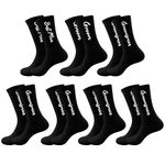 LADY & HOME Groomsmen Gift Socks 7Packs Best Man Proposal Gift Socks Cotton Groom Socks Suit Best Man and Groomsman(Squiggle)