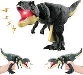 Toybot Dinosaur Toys - The T-Rex Dinosaur Toy with Biting Roaring Function, Simulation Sound Effect Will Shake Head Swing Tail Realistic Actions Best Gift for Kids (Green)