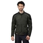 Royal Enfield Streetwind V3 Riding Jacket Olive (XL) 44 Cm Ergo Pro-Tech Ce Level 2 Protectors At Shoulder & Elbow & Pocket For Back Protectors That Can Be Upgraded Ergo Pro-Tech Ce Level 2 Armours.