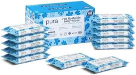 Pura Flushable Baby Wipes 12 x 60 p