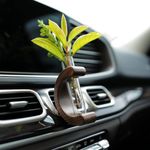 AUSTUFF Auto Vase Vent Clip Car Vase Car Flower Vase Car Dashboard Flower Vase Suitable for Fresh Plants Car Vent Pendant Interior Wooden Decorative Accessories