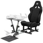 SimFab Modular Flight Simulator Cockpit for General, Civil and Commercial Aviation, MSFS Edition, Compatible with Logitech, Honeycomb, Turtle Beach, CH Products (Black)