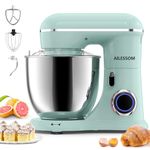 AILESSOM 3-IN-1 Electric Stand Mixer, 660W 10-Speed With Pulse Button, Attachments include 6.5QT Bowl, Dough Hook, Beater, Whisk for Most Home Cooks, Agave Green