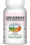 Maxi Health Gingermax - Ginger - Bromelain & Vitamin B6 - Digestion Health - 60 Capsules - Kosher