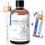 HIQILI Vanilla Essential Oil-Strong Fragrance and Lasting for Diffuser,Body Bath,Candle Making -100ml