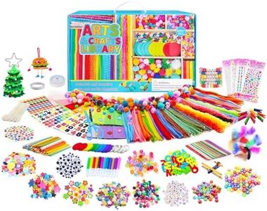 Itopstar Crafts for Kids -3000pcs+ Art Supplies Kids Art Supplies Great for School, Homeschool and Kindergarten DIY Crafting Projects-Giant Craft Box for Supplies