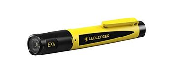 Ledlenser EX4 ATEX Zone 0 LED Intrinsically Safe Pen Torch, x2 AAA Battery, 50 Lumen IP66 Waterproof Pocket Torch, Up to 7 Hours Run Time, for Use in Explosive Atmospheres - Fuel Tanks, Grain Silos