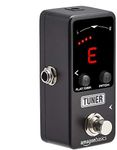 Amazon Basics Mini Tuner Pedal for Guitar and Bass, Black