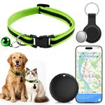Cat Tracker Collar, Dog Tracker With No Monthly Fees, Dog Tracker Compatible with iOS and Android, Real Time GPS Dog Cat Tracker, Long Battery Life Waterproof Smart Pet Tracker with Collar