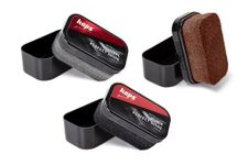 Kaps Set of Perfect Shine Polish Sponge in Black, Brown and Neutral for Leather Shoes, Boots, Handbags, Satchels and More; Covers All Shoe Colors – Universal Shoe Polish for Leather Goods