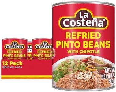 La Costeña Refried Beans with Chipotle | Rich, Creamy Refried Pinto Beans with the Subtle Smokiness of Roasted Chipotle Peppers | 20.5 Ounce Can (Pack of 12)