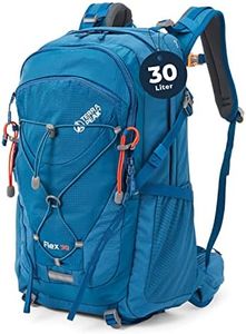 Terra Peak® Premium Wanderrucksack 30L (FLEX 30) Damen Herren Erwachsene mittel blau - Trekking-Rucksack wasserdicht - Outdoor Daypack Touren & Reise-Rucksack Rückenbelüftung Ski, Wandern & Radfahren