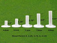 FINGER TEN Golf Rubber Tees for Driving Range Mats Value 5 Pack, Durable for Practice Mat Top Holder Indoor Outdoor (White, Mixed Size)