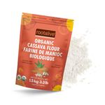 Rootalive Organic Cassava Flour 1.5kg, Certified Organic, Vegetarian, Gluten-Free, Natural