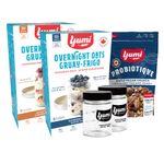 Yumi Organics - Overnight Oats Best Sellers Bundle, High Protein, High Fiber, Low Sugar Organic Oatmeal (11 Pack + 2 Free Glass Jars)