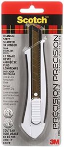 Scotch Titanium Snap-Off Box Cutter, 18mm Utility Knife, Large