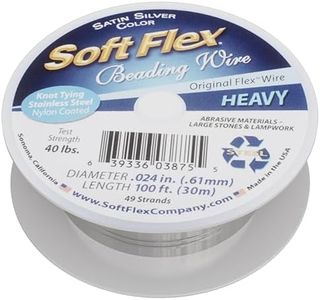 Soft Flex 49 Strand Beading Wire - Heavy 0.24 Diameter - 100 Feet Nylon Design Wire