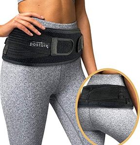 Sacroiliac Hip Belt for Women and Men That Alleviate Sciatic, Pelvic, Lower Back and Leg Pain, Stabilize SI Joint | Trochanter Belt | Anti-Slip and Pilling-Resistant (Black, Regular)