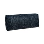 Yoga Design Lab | The Yoga Bolster | Comfortable, Supportive Eco-Friendly Luxury Yoga Cushion | Recycled Plastic Bottle Microfiber | Natural Cotton, Foam Filling (Mandala Charcoal)