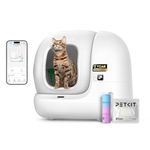 PETKIT PuraMax 2 Self-Cleaning Cat Litter Box, Automatic Litter Box with Anti-Leakage Upgrad Waterproof Litter Pad Max, Scoop-Free Litter Box Includes N50 2.0 Odor Eliminator & Trash Bags, 2.4G WiFi