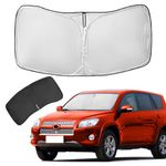 for Toyota RAV4 Sun Shade Sunshade Windshield Cover - 4 Layers Front Window Shade for RAV4 2013-2018 Custom Fit Sun Visor - 240T Retractable Shade Blocks UV Rays Car Accessories