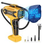 Tire Inflator Air Compressor Compatible with DeWalt 20v Max Battery Power,160PSI Cordless Portable Electric Air Pump with Digital Pressure Gauge for Car Motorcycles Bike Sport Ball Auto(no battery)