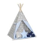 FUNwithMUM Teepee Tent For Children Tipi Indian Wigwam Home Garden Floor Mat and 3xPillows Included 150x100x100 Cotton