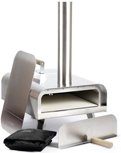 Four à Pizza Extérieur au Feu de Bois ● Transportable ● Acier Inoxydable à Double Isolation ● Surface de Cuisson XXL ● Flux d'Air Réglable ● Tradition & Modernité ● Avec Housse et Pelle ● FLAMEOVEN