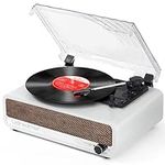 Vinyl Record Player with Speaker Bl
