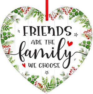 PETCEE Friends Ornament for Christmas Tree 2023 Christmas Ornament Decorations Friends Christmas Hanging Ornaments Christmas Keepsake Gifts for Sisters Women Friends are The Family We Choose