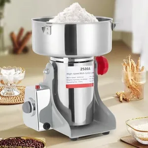 2500G Electric Grain Grinder, 32000RPM Electric Dry Food Grinder Machine Kitchen Domestic Stainless Steel Pulverizer Commercial Cereals Grain Mill for Grains Spices Herbs Pepper Coffee