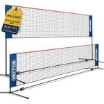 Boulder Sports Badminton Net - Portable Set for Tennis, Soccer Tennis, Pickleball & Kids Volleyball - Easy Assembly Indoor/Outdoor - Nylon Sports Nets w/Poles