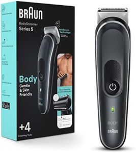 Braun Body Groomer Series 5 5360, Body Groomer for Men, for Chest, Armpits, Groin, SkinSecure Technology for Gentle Use and Clean Shave Attachment, Waterproof, Cordless with 100-min Run Time