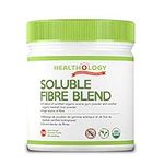 Healthology SOLUBLE FIBRE BLEND | Fibre Powder Supplement | Organic Fiber Supplement | Digestive Health, Lower Cholesterol, Blood Sugar Support, Appetite Control, Natural Weight Loss