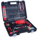 IBELL Professional 500RE Impact Drill Tool Kit | 650W Copper Motor | 13mm Chuck | 101-Piece Home & DIY Accessories Set | Variable Speed up to 2800 RPM | Durable Carry Case- 6 Months Warranty