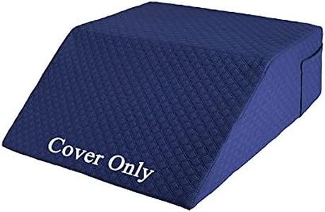 Wedge Pillow Cover case Leg Elevation Pillowcase Knee Post-Surgery Bed Wedge Replacement case with Pocket (Cover Only) - 24x21x8 Pillow Protector