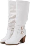 Ermonn Knee High Boots for Women Mi