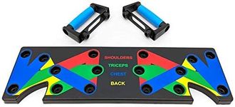 Heet 9 in 1 Color Coded Push Up Board System Body Building Fitness Exercise Tools Push Up Bracket Board Push Up Board Training Rack for Men and Women Home Exercise,(1-Pc)