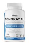 Tongkat Ali 1.5% Eurycomanone, Testosterone Booster, 200mg Longjack Standardized to Eurycomanone that Helps Promote Testosterone Production, Third Party Tested, Made In Canada, 120 Capsules