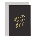 Old English Co. BFF Card - Single Black & Gold Blank You're My BFF Sentimental Card | Kindness Cards for Mum, Sister, Wife & Friends | Special Friendship Stationery & Gift