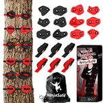 Ninja Tree Climbing Kit with 12 Tree Climbing Holds and 6 Ratchets - Climbing Holds for Kids to Encourage Outdoor Play - Tree Climbing for Kids Outdoor Use at Home, Park, and More - Tree Climbing Kits