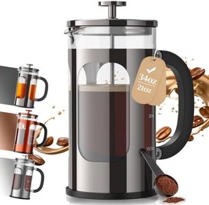 Veken French Press Coffee Maker, No Plastic Touching Cafe,34oz 1 L Cafetera